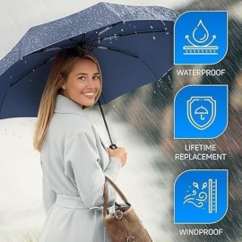 Automatic Open Umbrella To Protect From Rain And Sun UV Large Size Windproof For Men And Women