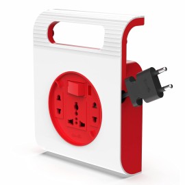 Fybros V Rock Square 2 Pin Extension Cord,Power Strip with Power Indicator, Safety Shutter, Master Switch,6 AMP Output, Suitable for Home and Office Use, 2 Year Warranty, 5 Meter