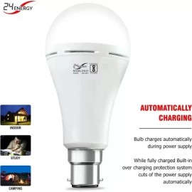 24 Energy Rechargeable Emergency 9 Watt B22 Inverter Led Bulb (White)