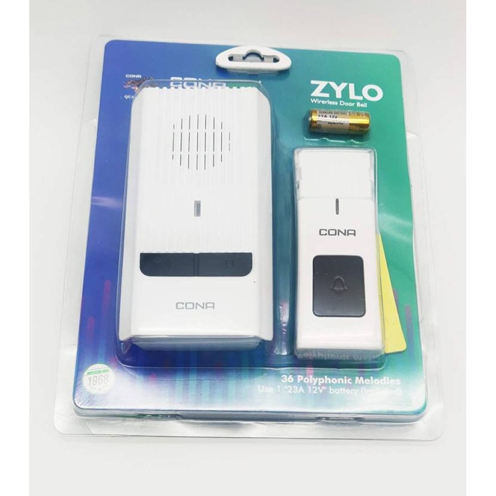 Cona Smyle Zylo Wireless Door Bel 36 Polyphonic Melodies Range 60 Mtrs