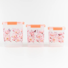 Square 3 Pcs Floral Printed Airtight Storage Container Set – Approx 2.8 Ltr, 4.5 Ltr, 6.9 Ltr (3 Pcs Set)