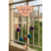 Heart Charm “Good Luck” Wind Chime – Multicolor Bells