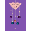 Heart Charm “Good Luck” Wind Chime – Multicolor Bells