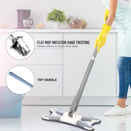 X Shape Mop or Floor Cleaning Hands-Free Squeeze Microfiber Flat Mop System 360° Flexible Head, Wet and Dry mop for Home Kitchen with 1 Super-absorbent Microfiber Pads X Shape Mop or Floor Cleaning Hands-Free Squeeze Microfiber Flat Mop System 360° Flexible Head, Wet and Dry mop for Home Kitchen with 1 Super-absorbent Microfiber Pads