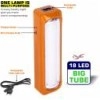 24 Energy Rechargeable 18 Hi-Bright Led Tube Electric Charging Torch (Orange)