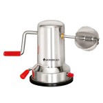 Wonderchef Stainless Steel Coconut Scraper for Kitchen, Vacuum Base, Rotatable Handle, Manual Operation, Silver