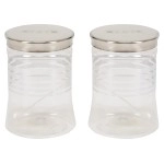 Paras Plastic Pet Jar, 1.25 Litre, 2-Piece, Silver