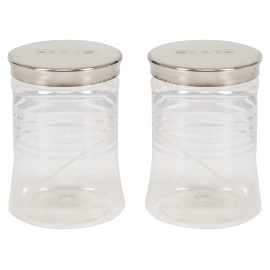 Paras Plastic Pet Jar, 1.25 Litre, 2-Piece, Silver