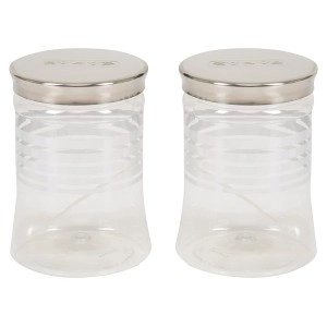 Paras Plastic Pet Jar, 1.25 Litre, 2-Piece, Silver