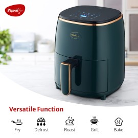 Pigeon Healthifry Digital AirFryer, 360° High Speed Air Circulation Technology 1200 W with Non-Stick 4.2 L Basket - Green