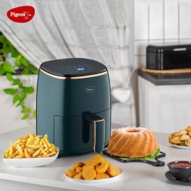 Pigeon Healthifry Digital AirFryer, 360° High Speed Air Circulation Technology 1200 W with Non-Stick 4.2 L Basket - Green