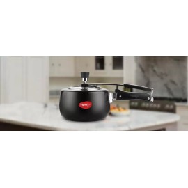 Pigeon Amelia 3 Liters Induction Base Aluminium Inner Lid Pressure Cooker,Black