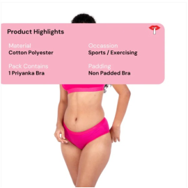 Gossip Everyday Comfortable Sports Bra Priyanka – Soft & Stylish Gym Bras Women's