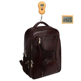 Hyatt Leather Accessories 20 Liters 40.6 cms Men & Women Laptop Backpack (Choco Brown)
