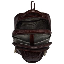 Hyatt Leather Accessories 20 Liters 40.6 cms Men & Women Laptop Backpack (Choco Brown)