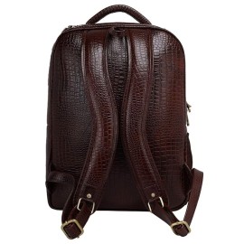 Hyatt Leather Accessories 20 Liters 40.6 cms Men & Women Laptop Backpack (Choco Brown)