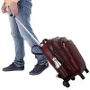Hyatt Leather Accessories 18 Inch Leather Laptop Backpacks Trolley Luggage Bags (Choko Brown)