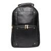 Hyatt Leather Accessories 18 Inch Leather Laptop Backpacks Bag for men and women (Black)
