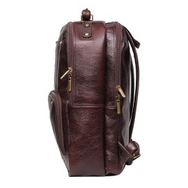 Hyatt Leather Accessories 18 Inch Leather Laptop Backpacks Bag for men and women (Brown)