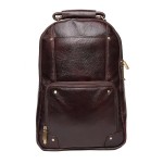 Hyatt Leather Accessories 18 Inch Leather Laptop Backpacks Bag for men and women (Brown)