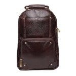 Hyatt Leather Accessories 18 Inch Leather Laptop Backpacks Bag for men and women (Brown)