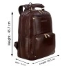 Hyatt Leather Accessories 18 Inch Leather Laptop Backpacks Bag for men and women (Choco Brown)