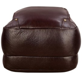 Hyatt Leather Accessories 18 Inch Leather Laptop Backpacks Bag for men and women (Choco Brown)