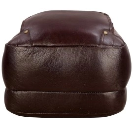 Hyatt Leather Accessories 18 Inch Leather Laptop Backpacks Bag for men and women (Choco Brown)