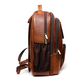 Hyatt Leather Accessories 20 Liters 40.6 cms Men & Women Laptop Backpack (Tan)