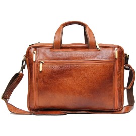 Hyatt Leather Accessories 18 Inch 4 Use Leather Backpack Bag for Men and Women (Tan)