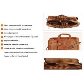Hyatt Leather Accessories 18 Inch 4 Use Leather Backpack Bag for Men and Women (Tan)