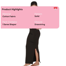 Gossip Cotton Saree Shapewear – Seamless Slimming Fit for Effortless Draping