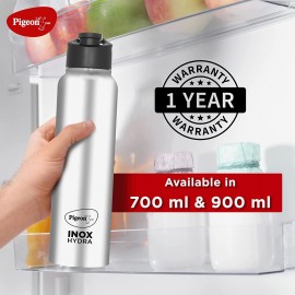 Pigeon Inox Hydra 700 ml Bottle (Pack of 1,Silver,Steel)