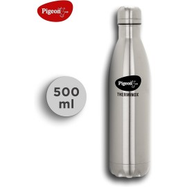 Pigeon Aqua Therminox Stainless Steel Vaccum Insulated Water Bottle with Copper Coating Inside for Better Hot and Cold Retention (500 ml)