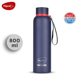 Pigeon Croma Navy Stainless Steel Double Walled Leak Proof Thermos Flask 800 ml (Blue)