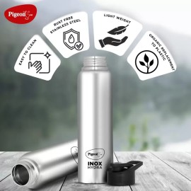 Pigeon Inox Hydra 900 ml Bottle (Pack of 1,Silver,Steel)