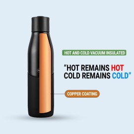 Pigeon Luxe Thermos Stainless Steel Sipper Flask 500ml with Straw 24 Hours Hot and Cold Leak Proof Easy to Open Easy to use Ideal Usage for Office Men/Women, School/College, Travel (Black)
