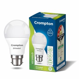 Crompton Dyna Ray 9W Round B22 LED Cool Day Light Pack of 1