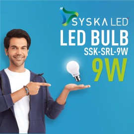 Syska 9W B22D Led Cool Day Light Bulb,1 Piece (Ssk-Srl-9W)