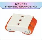 6-Wheel Roller fix Castor/trolley wheels for furniture (Pack of 4) MP-101