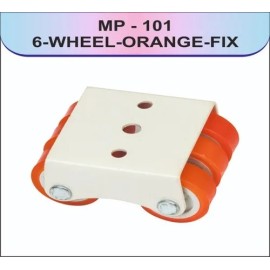 6-Wheel Roller fix Castor/trolley wheels for furniture (Pack of 4) MP-101