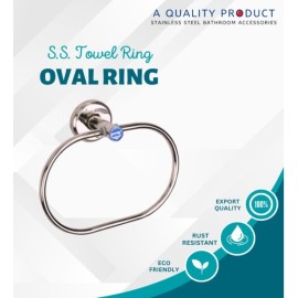 Stainles Steel Towel Ring Oval (Pack of 2) MP-163