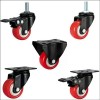 PU Swivel Revolving Castor Plain Break (Pack of 4pcs) MP-201