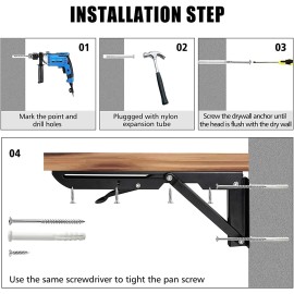 Folding Bracket MS Iron Down Table or fold Down Racks MP-205