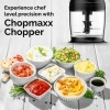 Crompton ChopMaxx Electric Vegetable Chopper | 300 Watts Motors | Twin S-Shaped Ninja food grade blades | 800 ml see through food grade bowl | Whisking attachment | Easy to clean & Store