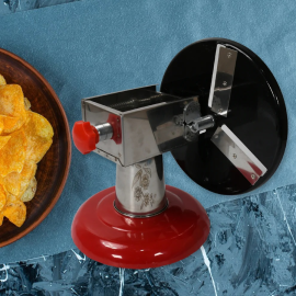 Stainless Steel Chips Maker and Vegetable Slicer for Kitchen Potato Slicer Graters and Chippers, Chips Maker is Suitable for Vegetable Cuttings, Chips Maker Consist Hard Coated Iron Wheel and Stand