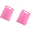 Pigeon Strong Polycarbonate Chopping Cutting Board with Handle 14744 Plastic Cutting Board (Pink,Pack of 2, Dishwasher Safe)