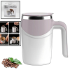 Stirring Coffee Mug Magnetic Stirring Coffee Cup Stainless Steel Mug for Milk Travel Mixing Cup Self Stirring Coffee Mug, Suitable for Coffee / Milk / Hot Chocolate, Battery Operated ( Battery Not Included)