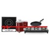 Maharaja Whiteline Belenus Neo Gas Cooktop-3 Burners + Maharaja Whiteline Mark 1 Classic Juice Extractor, 450 Watt + Maharaja Superion 18DX Induction + Nelkon Non-Stick Dosa Tawa 275