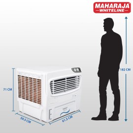 Maharaja Whiteline Arrow Deluxe Personal Air Cooler 50L,White,Grey,Standard